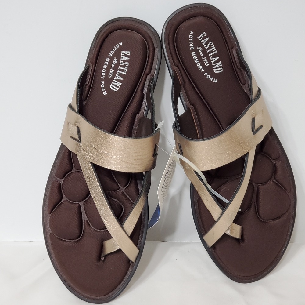 Eastland Sandals Misty Gold NEW - Picture 4 of 7